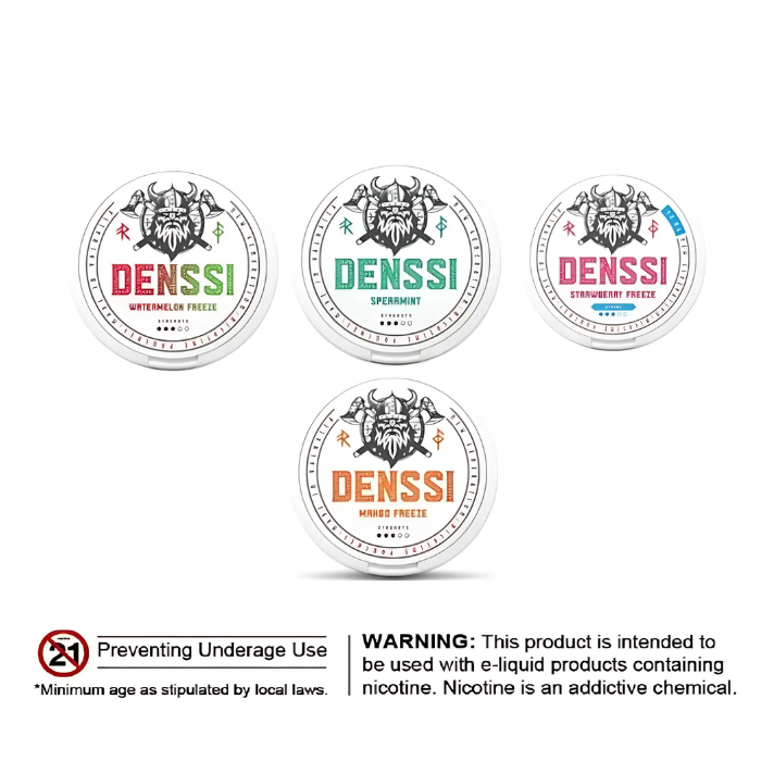 Assorted Denssi Nicotine Pouches in different flavors
