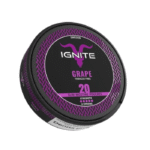IGNITE Nicotine Pouches can with bold black label on display