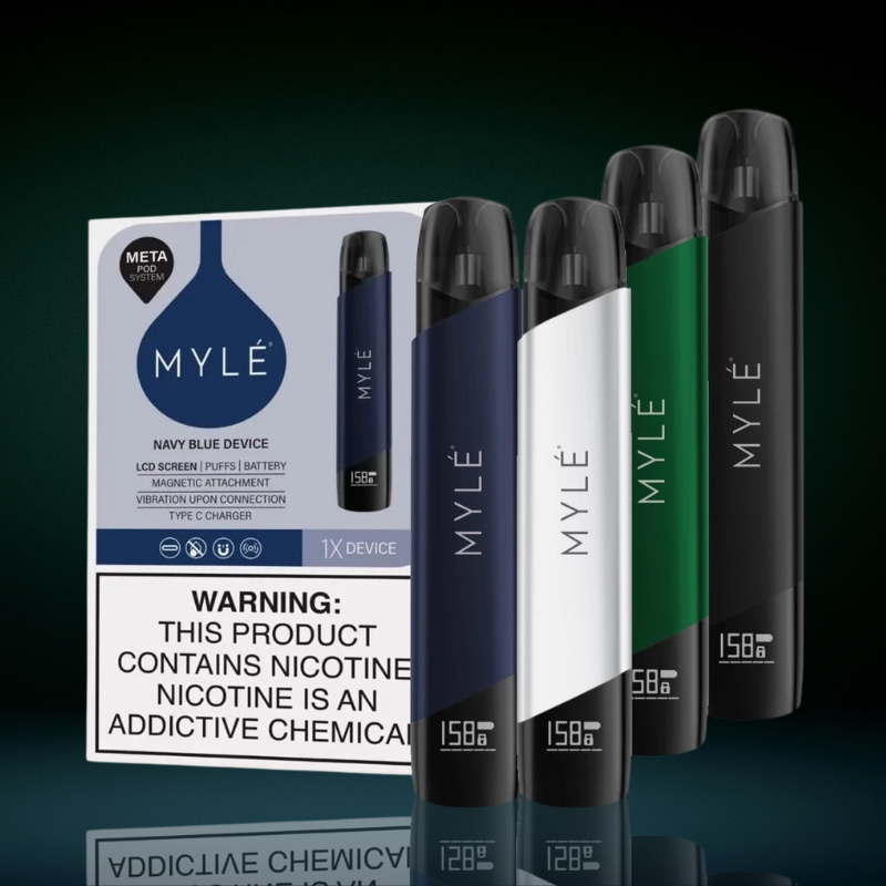 myle meta v5 closed pod system for nicotine salt