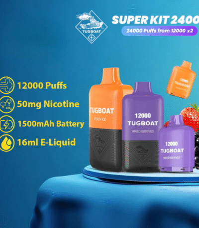 tugboat super kit vape pen 24000 puff nic salt