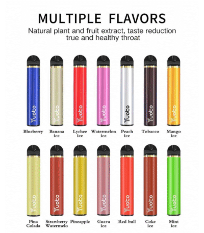 yuoto disposable vape starter kit 900mah 1500 puffs