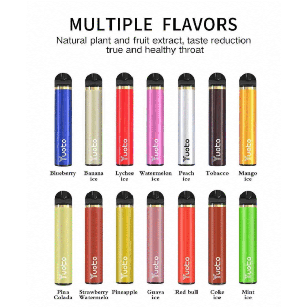 yuoto disposable vape starter kit 900mah 1500 puffs