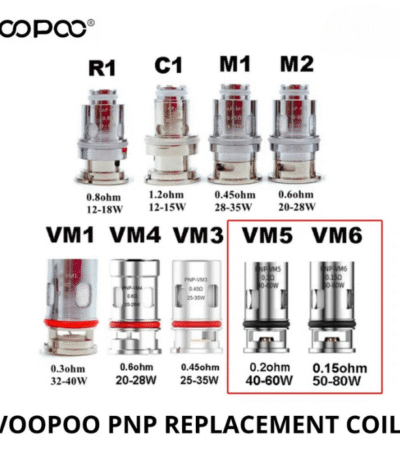 Voopoo Pnp Replacement coils r1, c1, m1, m2