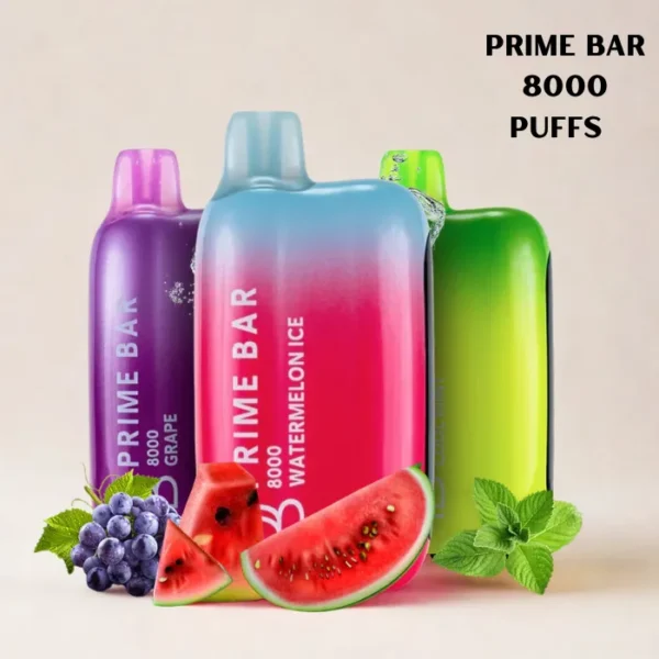 Prime Bar 8000 Puffs 50mg Disposable Vape in Dubai, UAE