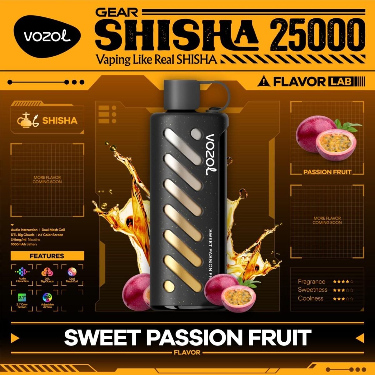 Vozol Gear Shisha 25000 Puffs