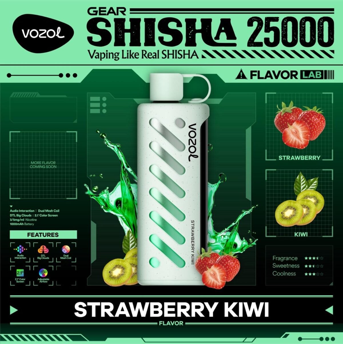 Vozol Gear Shisha 25000 Puffs