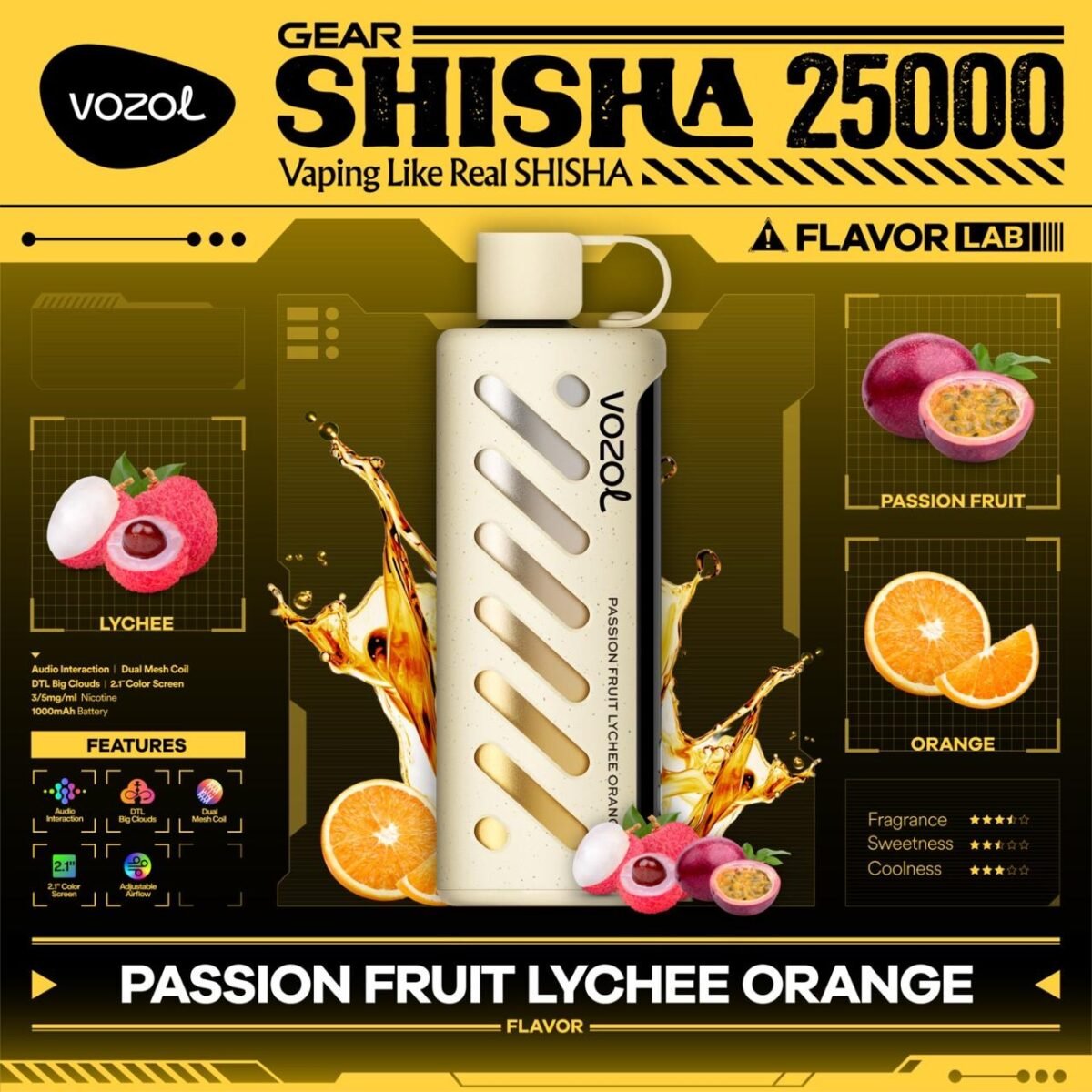 Vozol Gear Shisha 25000 Puffs