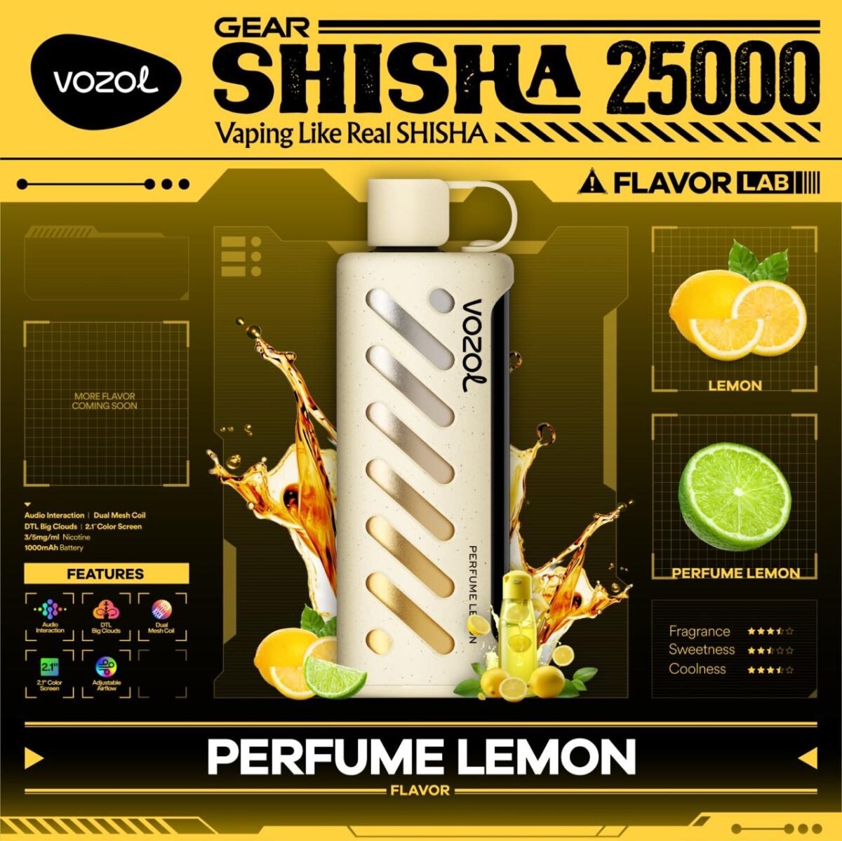 Vozol Gear Shisha 25000 Puffs