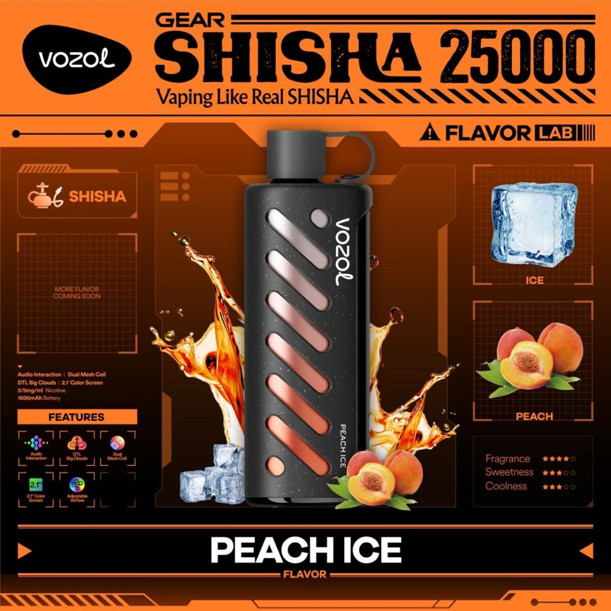 Vozol Gear Shisha 25000 Puffs