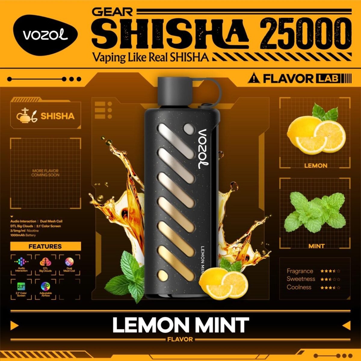Vozol Gear Shisha 25000 Puffs