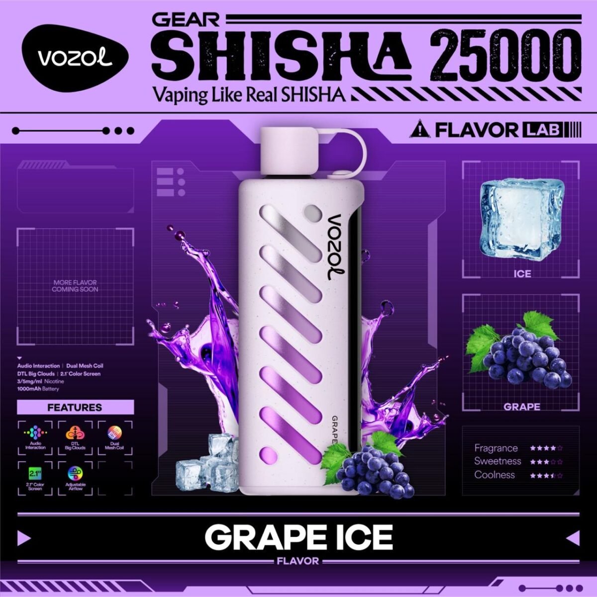 Vozol Gear Shisha 25000 Puffs